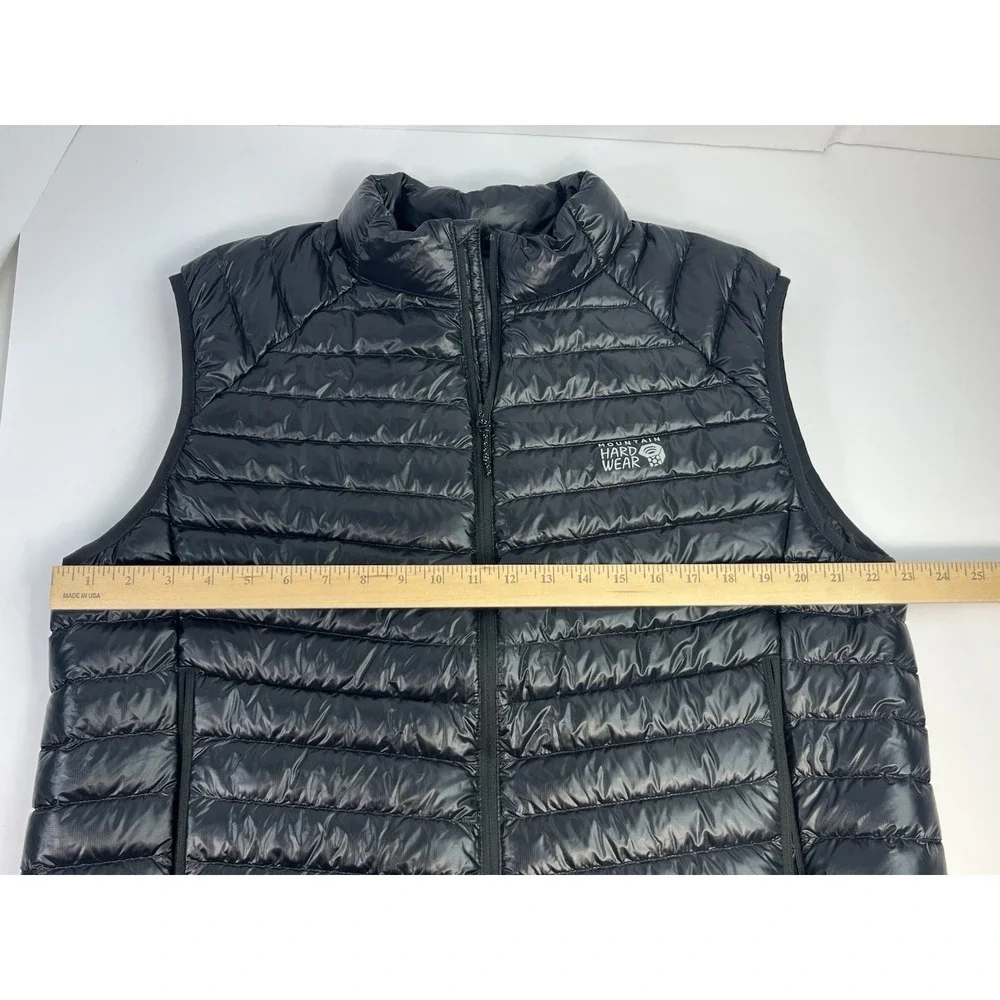 Mountain Hardwear 800 Goose Down Puffer Vest Men's XL Black Full Zip Lightweight